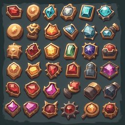 A grid of 24 unique gemstone pendants showcases a diverse range of colors, shapes, and sizes.