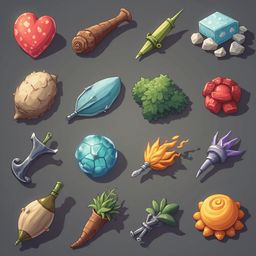A grid of sixteen unique, cartoon-style objects includes heart, snake, rock, plant, orb, flower, orb, flame, orb, orb, orb, orb, orb, orb, orb, orb, orb, orb, orb, orb, orb, orb, orb, orb, orb, orb, orb, orb, orb, orb, orb, orb, orb, orb, orb, orb, orb, orb, orb, orb, orb, orb, orb, orb, orb, orb, orb, orb, orb, orb, orb, orb, orb, orb, orb, orb, orb, orb, orb, orb, orb, orb, orb, orb, orb, orb, orb, orb, orb, orb, orb, orb, orb, orb, orb, orb, orb, orb, orb, orb, orb, orb, orb, orb, orb, orb, orb, orb, orb, orb, orb, orb, orb, orb, orb, orb, orb, orb, orb, orb, orb, orb, orb, orb, orb, orb, orb, orb, orb, orb, orb, orb, orb, orb, orb, orb, orb, orb, orb, orb, orb, orb, orb, orb, orb, orb, orb, orb, orb, orb, orb, orb, orb, orb, orb, orb, orb, orb, orb, orb, orb, orb, orb, orb, orb, orb, orb, orb, orb, orb, orb, orb, orb, orb, orb, orb, orb, orb, orb, orb, orb, orb, orb, orb, orb, orb, orb, orb, orb, orb, orb, orb, orb, orb, orb, orb, orb, orb, orb, orb, orb, orb, orb, orb, orb, orb, orb, orb, orb, orb, orb, orb, orb, orb, orb, orb, orb, orb, orb, orb, orb, orb, orb, orb, orb, orb, orb, orb, orb, orb, orb, orb, orb, orb, orb, orb, orb, orb, orb, orb, orb, orb, orb, orb, orb, orb, orb, orb, orb, orb, orb, orb, orb, orb, orb, orb, orb, orb, orb, orb, orb, orb, orb, orb, orb, orb, orb, orb, orb, orb, orb, orb, orb, orb, orb, orb, orb, orb, orb, orb, orb, orb, orb, orb, orb, orb, orb, orb, orb, orb, orb, orb, orb, orb, orb, orb, orb, orb, orb, orb, orb, orb, orb, orb, orb, orb, orb, orb, orb, orb, orb, orb, orb, orb, orb, orb, orb, orb, orb, orb, orb, orb, orb, orb, orb, orb, orb, orb, orb, orb, orb, orb, orb, orb, orb, orb, orb, orb, orb, orb, orb, orb, orb, orb, orb, orb, orb, orb, orb, orb, orb, orb, orb, orb, orb, orb, orb, orb, orb, orb, orb, orb, orb, orb, orb, orb, orb, orb, orb, orb, orb, orb, orb, orb, orb, orb, orb, orb, orb, orb, orb, orb, orb, orb, orb, orb, orb, orb, orb, orb, orb, orb, orb, orb, orb, orb, orb, orb, orb,